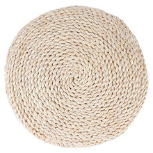 01 Cuscino Tatami Cuscino per sedili Rotondo Intrecciato a Mano Cuscino per Yoga Pouf da Pavimento per Yoga
