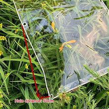 Telone Impermeabile Trasparente con Occhielli,Spessore 0,3mm Tela Cerata Plastica Trasparente in PVC,Tessuto Esterno per Tenda da Sole,Coperture Impermeabili per Serre Vegetale (1.2x4m/4x13ft)