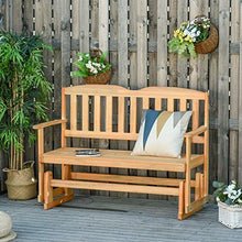 Panchina Dondolo da Giardino 2 Posti 132x51x95,5 cm in Legno di Abete