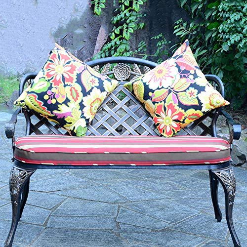 Panchine per Terrazze Giardino Panca per Tempo Libero Esterno, Panca da Cortile in Ghisa Resistente Alle Intemperie, Panchina da Giardino Con Schienale e Braccioli, Panca Decorativa in Ferro Battuto