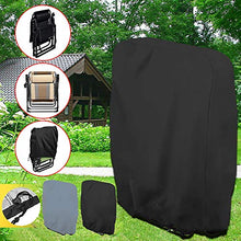 CHEYLIZI Copertura per Sedia Pieghevole e Reclinabile, all'aperto Tessuto Oxford Traspirante Impermeabile e Resistente ai Raggi UV per Sdraio da Giardino (Grey)