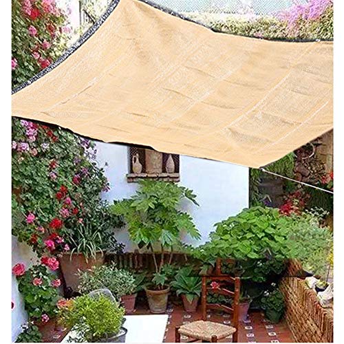 GZHENH Rete Parasole,Terrazza Fiori Rete Ombreggiante Protezione Solare Crittografia Traspirante Pannello Ombreggiante può Sopportare 50 kg, Personalizzabile (Color : Beige, Size : 3x4m)