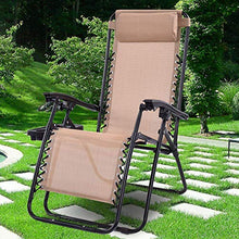 DHHZRKJ Sedia a gravità Zero, Poltrona Pieghevole da Patio con portabicchieri e Cuscino, Poltrona reclinabile Portatile Regolabile per Sedia da Giardino all'aperto