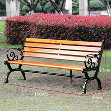 Stool child Panchina del Parco all'aperto, Sedia in Alluminio pressofuso Cortile per Il Tempo Libero 2-3 posti, Panca in Legno massello Adatta per Area Attesa e sosta di Punto panoramico/terrazzo