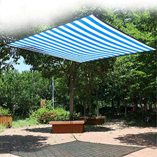 WXQIANG 90% Paralume in Tessuto - Blu e White Stripes Parasole Panno con Occhielli for Pergola Copertura della Volta - 2/3/4/5/6/8 m Larghezza Protezione Solare, Isolamento Termico (Size : 2X6M)
