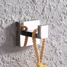 Eono Essentials, gancio appendiabiti e per asciugamani, per il bagno, in acciaio inossidabile SUS304, finitura lucida, 2 pezzi, A22560-P2