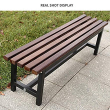 GaoF Panchina da Giardino con terrazza Panchine da Esterno per Il Tempo Libero, panchine da Cortile in ghisa Resistente alle intemperie e Legno massello, panchina da Giardino Decorativa 2-4