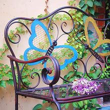 household products Sedia a Farfalla retrò in Ferro battuto per Il Tempo Libero, Sedia Doppia da Giardino per Cortile Esterno, Panca con Schienale in Metallo antiruggine per terrazza