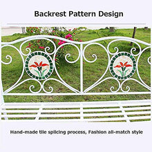 GaoF Panchina da Giardino per terrazza Panchina per Il Tempo Libero da Esterno, panchina da Giardino in ghisa Resistente alle intemperie e antiruggine, panchina Decorativa a 2 posti con Schienale e