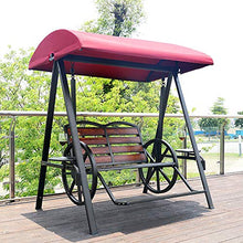 ZDYLM-Y Dondolo da Giardino con Tettuccio 2 posti con Staccabile Canopy - Giardino Swing con Il Pedale, per Outdoor Cortile