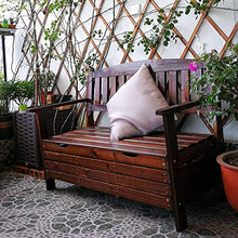 panchine portaoggetti da esterno in legno Deck Box per mobili da giardino, Park Lawn Balcony Portico Panchina da giardino con ripostiglio, Sedia da banco resistente all'acqua per 2-3 persone