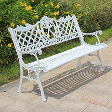 Panca da Esterno In Ghisa Panca da Terrazza da Giardino,Tempo Libero Con Schienale E Braccioli Panchina del Parco Seduta In Metallo，Utilizzato Per Banchi D'ingresso Per Mobili da Giardino,1102 Libbr