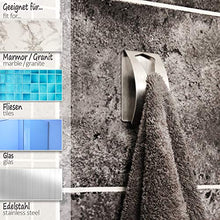 com-four® 4X Gancio per Asciugamani Autoadesivo - Porta Asciugamani in Acciaio Inossidabile - Gancio per Cappotto da Bagno Senza Perforazione (04 Pezzi)