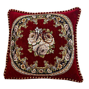 UG1 Cuscini all'aperto per mobili da Giardino, in Stile Europeo Cuscino Rosa, Materiale in Fibra Esterna Cuscino Decorativo Chimica è Morbido e Confortevole, Dimensioni: 48 * 48,Rosso