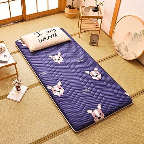 Z&HA Tatami Tappetino, 5 cm di Spessore Tappetino futon MattressTopper Tradizionale Giapponese futon ispessite Queen Size Standard Dimensione Dorm,A,80x190cm