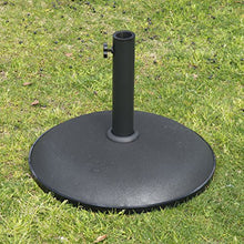 Outsunny Base per Ombrellone da Giardino in Cemento per Ombrelloni con Palo di Φ35mm, Φ38mm, Φ48mm, Nero Φ50x37cm