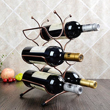 WaWeiY 6 Bottiglie di Vino portabottiglie portabottiglie da Vino Free Standing portabottiglie in Ferro, Brozen