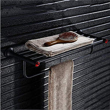 HYYDP Parete Porta Salviette Portasciugamani-Bagno Mensola portasciugamani in Acciaio Inox con mensola per Bagno in Acciaio Inox