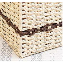 MAHFEI-Cestini Portaoggetti ,Scatola Finitura del Desktop Cosmetico Vestiti Fodera in Cotone Maniglia Integrata Tessitura A Mano Durevole Fibre Vegetali Combinazione di 3 Pezzi (Color : Natural-A)