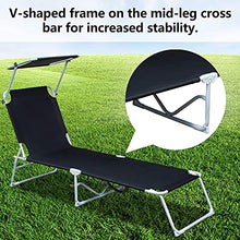 DHHZRKJ Chaise Longue Pieghevole, Lettino Prendisole Regolabile con baldacchino, Sedia a Sdraio, Lettino Prendisole reclinabile Resistente per Patio Esterno a Bordo Piscina