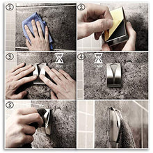 com-four® 4X Gancio per Asciugamani Autoadesivo - Porta Asciugamani in Acciaio Inossidabile - Gancio per Cappotto da Bagno Senza Perforazione (04 Pezzi)