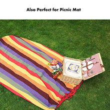 Amaca Swing Cotone per il Campeggio da Viaggio, 1 Persona 190 x 80 cm / Capacità 150 kg Portatile Tela Singolo Altalena in Spiaggia, Patio, Portico, Giardino o Cortile Albero Sospeso All'aperto