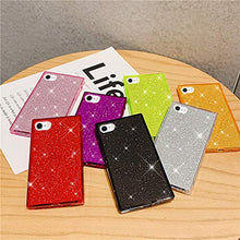 iKasus Custodia per iPhone 7/8/SE 2020, Crystal Clear Glitter Assorbimento Degli Urti Angoli Rinforzati Morbido TPU flessibile Guscio in Gel di Gomma Siliconica Custodia Case Cover,Viola