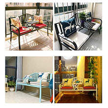 YZ-YUAN Panchina da Giardino Mobili da Esterno da 59 Pollici terrazza panchina da Giardino Cortile del Parco, Una panchina in Metallo con Un Tavolo Centrale sollevabile, Sedia a Due posti con Strutt