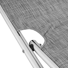 TecTake 800813 Sdraio da Spiaggia, Schienale Regolabile in 6 Posizioni, Parasole Regolabile, Cuscino, Trasportabile, Lettino da Giardino Relax Esterno (Grigio-mélange)