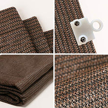 Telo Ombreggiante Rete Ombreggiante e Protezione Solare 1 M / 2 M / 3 M / 4 M / 5 M / 6 M, con Occhielli Staccabili e Corda, a Prova di Polvere e Resistente agli Strappi, Marrone