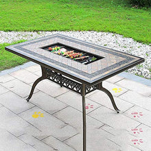 MUY Balcone in alluminio pressofuso tavolo barbecue per il tempo libero barbecue all'aperto all'aperto all'aperto tavolo e sedie tavolo lungo tavolo rotondo