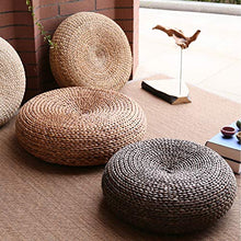 Tatami-Cuscino per sedile piatto in paglia lavorata a mano,Giardino Sala da pranzo Decorazioni, realizzato a mano,cuscino per yoga, cuscino da meditazione per la casa All'aperto Facile da trasportar