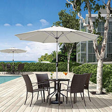 Ombrellone da tavolo per mercato all'aperto da 270 cm / 9 piedi con inclinazione e manovella a pulsante, perfetto per esterno, giardino, cortile, spiaggia, campeggio, piscina Ombrellone da esterno Omb