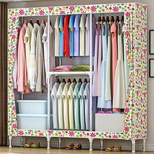 Armadio a doppio effetto tela – appendiabiti appendiabiti – 124 x 45 x 167 cm (larghezza x profondità x altezza).
