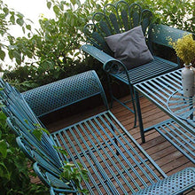 UWY Panchina da Giardino per Esterni, panchina da Giardino in Metallo con Schienale e braccioli, Tavolo da Balcone e Sedia, Combinazione di sedie da Giardino, Decorazione per Il Tempo Libero, do