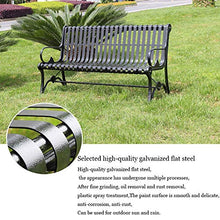 GaoF Mobili da Giardino Terrazza Giardino Panchina Portico, Panchina da Giardino in ghisa di Alluminio con Schienale e corrimano, Utilizzata per Cortile e Prato Sedili di Riposo per 2-3