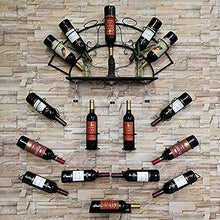 3 Pezzi Bottiglia di Vino da Parete in Ferro, Portabottiglie da Vino in Ferro a Parete, Portabottiglie in Ferro a Parete, Si Applica al Portaoggetti, Portabottiglie, Spirale