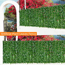 Woorea Rullo di proiezione per Recinzione da Giardino con Foglie Artificiali, Recinzione da Giardino per Decorazioni Nuziali e Cortile Esterno, Ramo di Foglie Artificiali