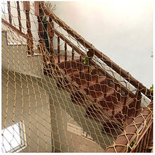 ZGQSW Rete di Corda Marrone, Rete di Sicurezza Esterna Rete di Protezione Anticaduta Rete da Giardino Adatta for Abbellimento Balcone Decorativo Ringhiera Scala Amaca Arrampicata Tessitura Isolamento
