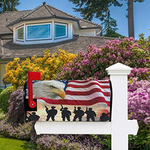 Armed Forces Day Bandiera Americana Soldiers USA Casella Postale Copre Magnetica Grande Posta Casella Involucri Giardino Cantiere Decorazione Casa Oversize Dimensioni 64,8 cm X 53,3 cm