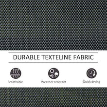 Dondolo 3 Posti da Giardino 151x75x85 cm in Metallo e Textilene Nero