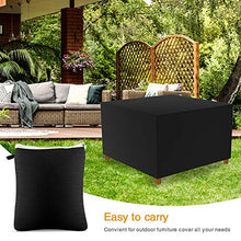 COSANSYS - Telo di copertura per mobili da giardino, 420D, in tessuto Oxford per tavolo da giardino, divano, set di sedie, set di mobili, impermeabile, antipolvere, anti UV (125 x 125 x 74 cm)