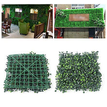WUPYI2018 - Pannello di bosso artificiale, 12 pezzi, 50 x 50 cm, colore: Verde