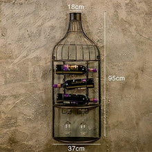 DJSMjbj Bottiglia a Forma di Ferro a Parete Wine Rack/Wine Cooler/Decorazione scaffale for Mangiare, cucine Ripiani Decke