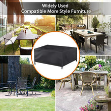 VIFLYKOO Copertura Mobili Giardino Impermeabile, Proteggere i Mobili da Anti-UV Vento Sole Neve Tessuto 420D Oxford Copertura per Tavoli da Giardino e Set di Mobili (242 * 162 * 100 cm)
