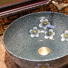 Lavabo in ceramica da bagno Sopra lavabo da appoggio Bagno Art Sopra lavabo da appoggio lavabile rotondo (40x15cm) Lavandini bagno
