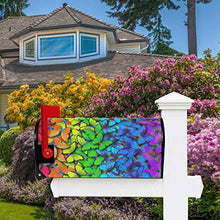 Arcobaleno farfalla Morpho colorato cassetta delle lettere copre magnetica grande casella postale avvolge giardino cortile decorazione casa dimensioni oversize 64,8 cm x 53,3 cm