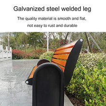 Outdoor furniture Panchina da Giardino panchina da Esterno, Panche da Salotto in Metallo Resistenti alla ruggine, Sedile a doghe in Legno massello anticorrosivo Resistente alle intemperie