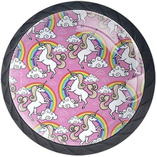 Unicorno bianco Pomelli per Porta Set di 4 Pomelli per Mobili Manopole per Cassetti Cucina Armadio Vetro
