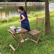 Chair QL Sedia Pieghevole Semplice in Legno Massello, Sedia da Giardino per caffè All'aperto al Latte, Sedia da Giardino per Balcone All'aperto in Legno Massello per Uso Domestico